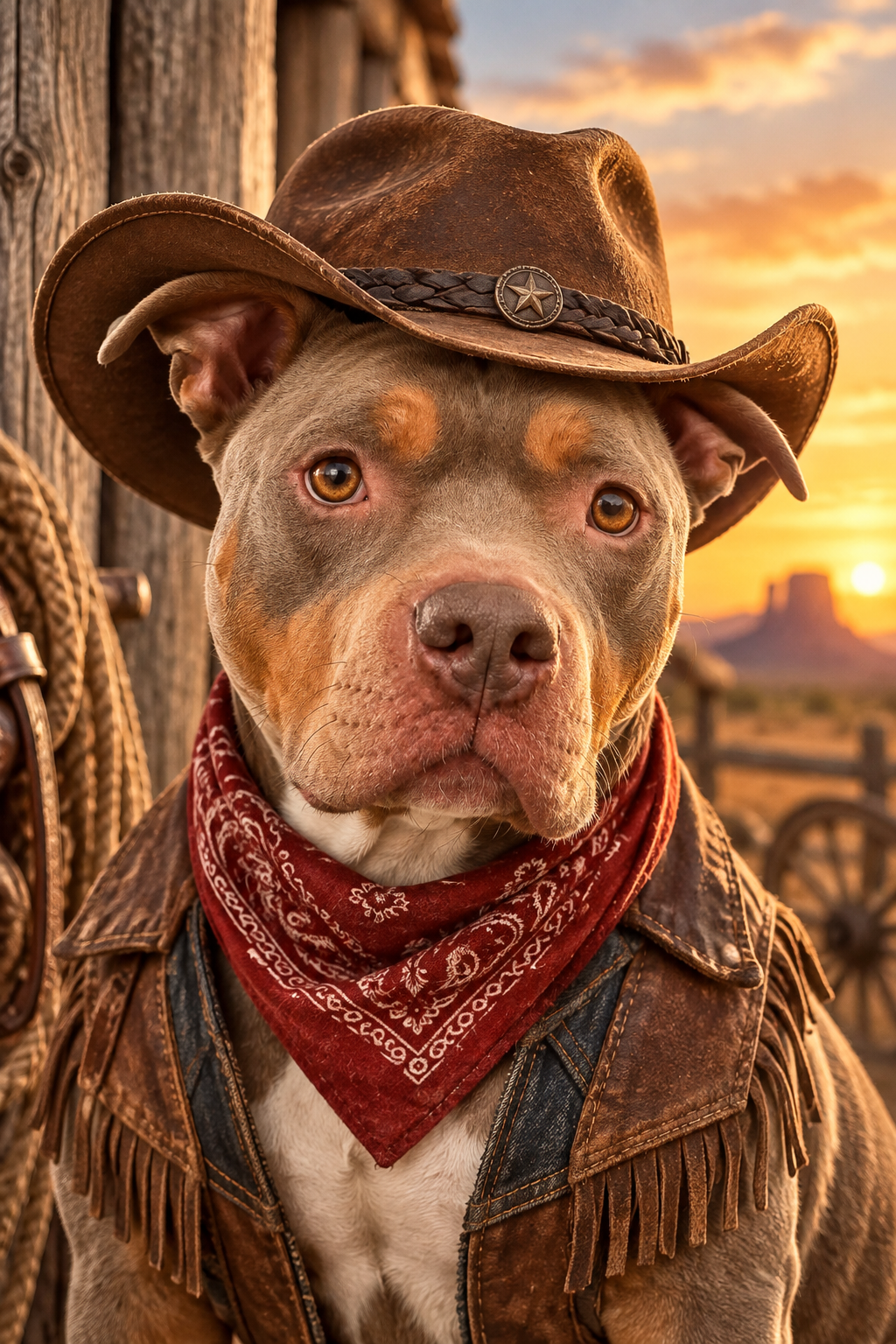 Portrait animal style Cowboy