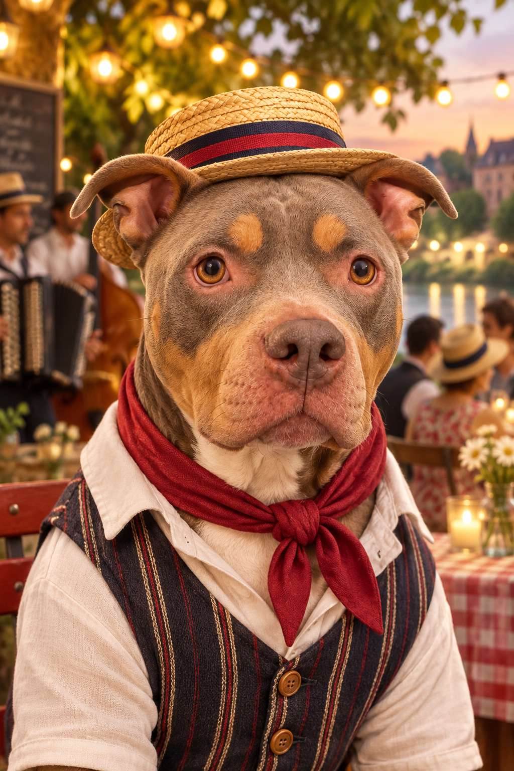 Portrait animal style Guinguette Française